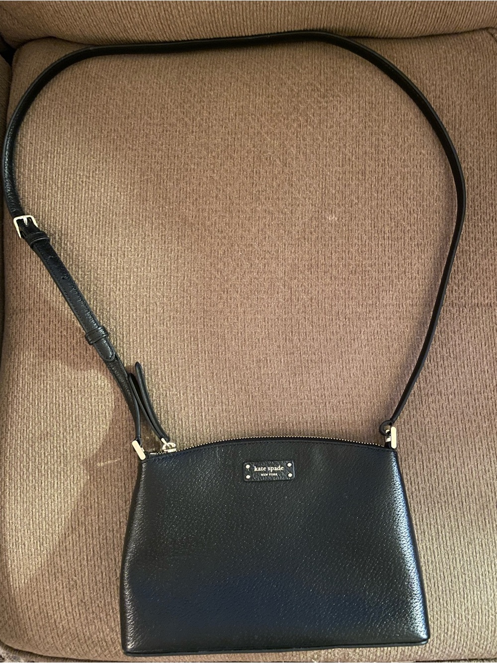 kate spade Black Pebbled Leather Crossbody Bag